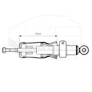 MLF5000, Амортизатор кабины зад (пневмо) — Arvin Meritor