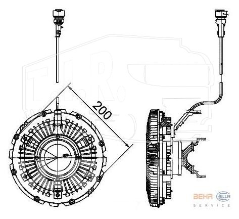 8MV 376 757-111, Вискомуфта — Hella