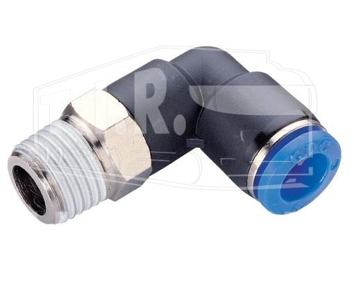 Соединитель уголок М12*1,5/D12mm метал/пласт
