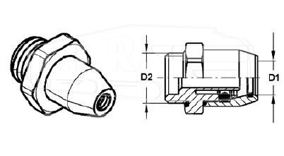 Соединитель М26*1.5 (диам. 18)