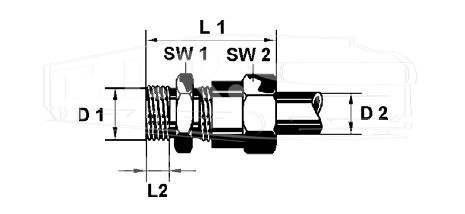 893 800 014 0, Соединитель М12*D6 метал — Wabco
