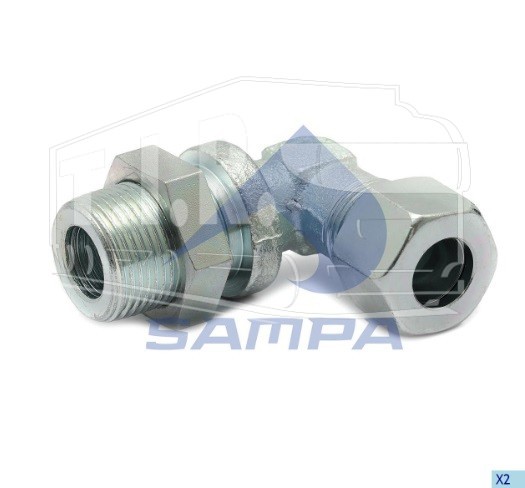 096.1449, Соединитель уголок М16*1,5/D12мм метал — Sampa