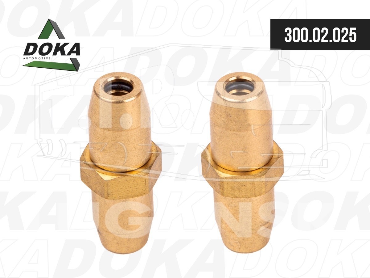 300.02.025, Фитинг (переходник) прямой ?6x6mm латунь — DOKA