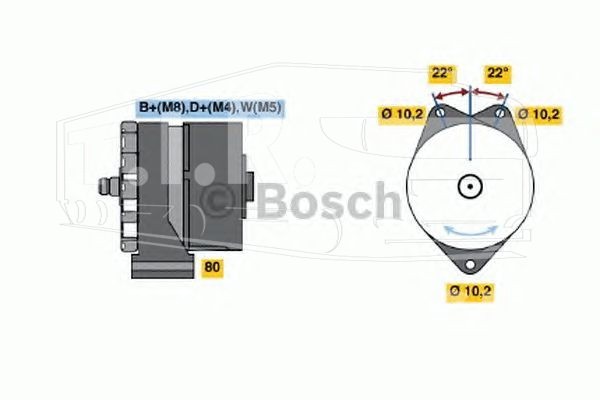 0 120 469 891, Генератор 24V 55A — Bosch