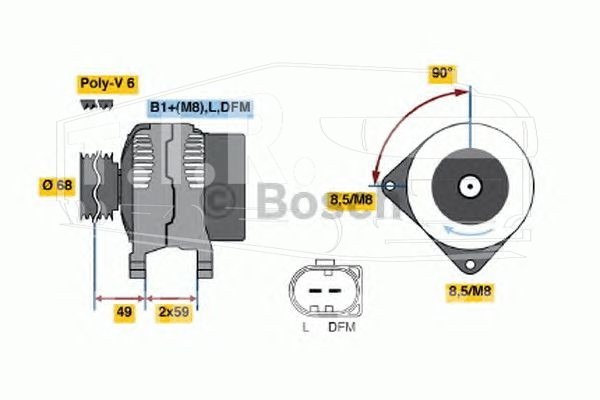 012 432 500 4, Генератор 12V — Bosch