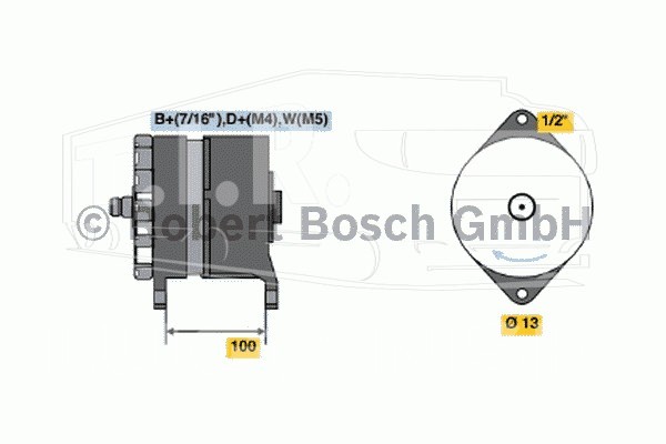 0 120 468 055, Генератор 12V 135A — Bosch