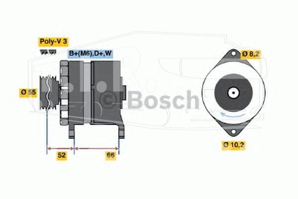 0 986 036 860, Генератор — Bosch