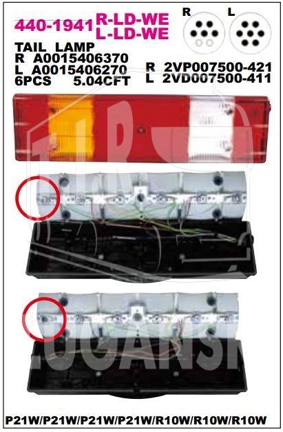Фонарь задний Actros L