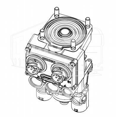 480 001 000 0, Кран главный тормозной EBS — Wabco