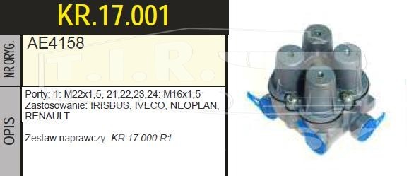KR.17.001, Клапан 4-х контурный — Truckline