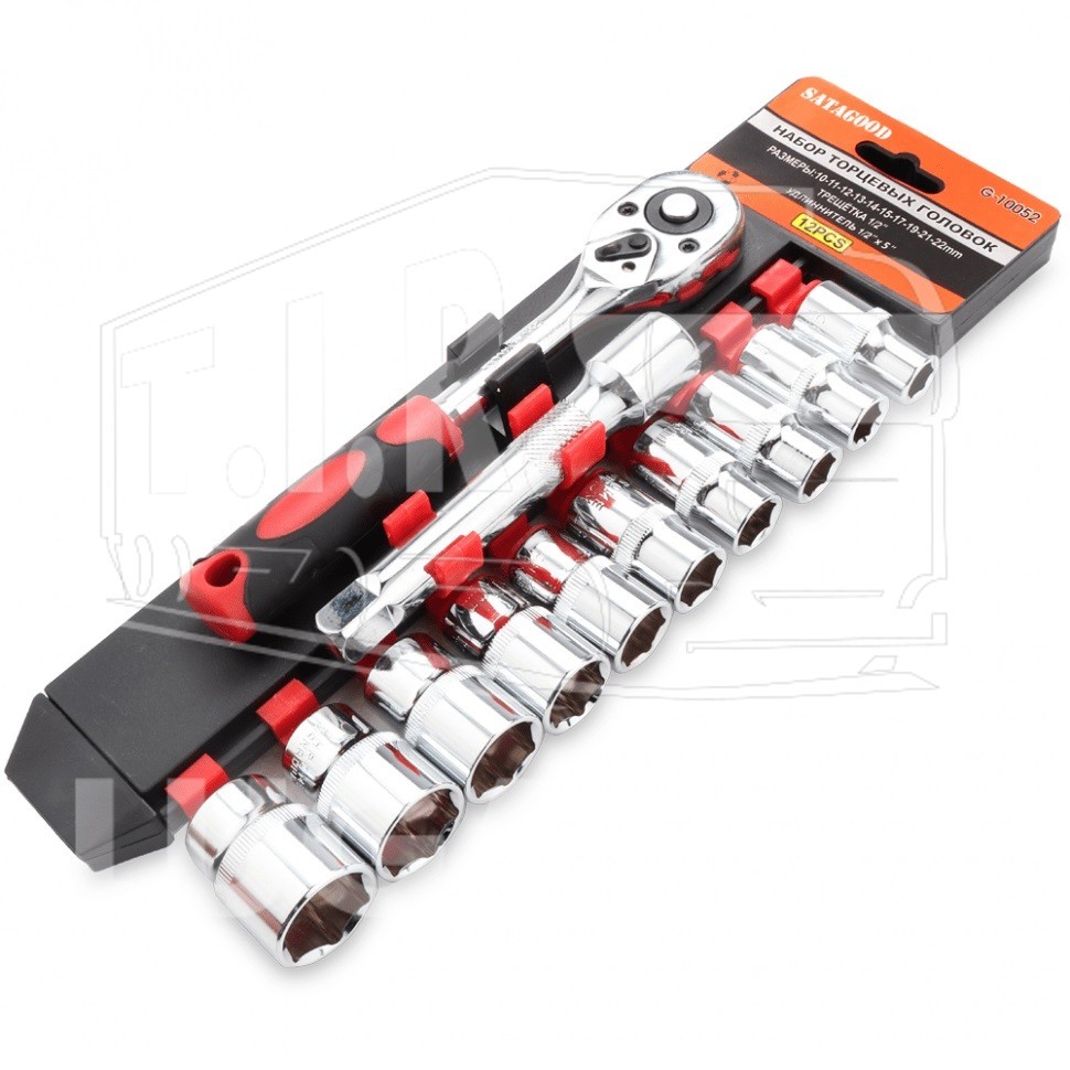 Набор торцевых головок с трещеткой 1/2"(11шт)