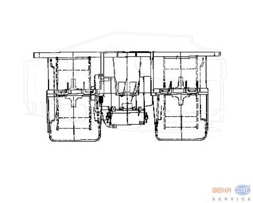 8EW009158-071, Мотор отопителя — Hella
