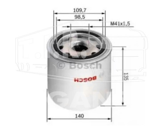 0 986 628 257, Фильтр влаго/маслоотделителя М41*1.5 — Bosch