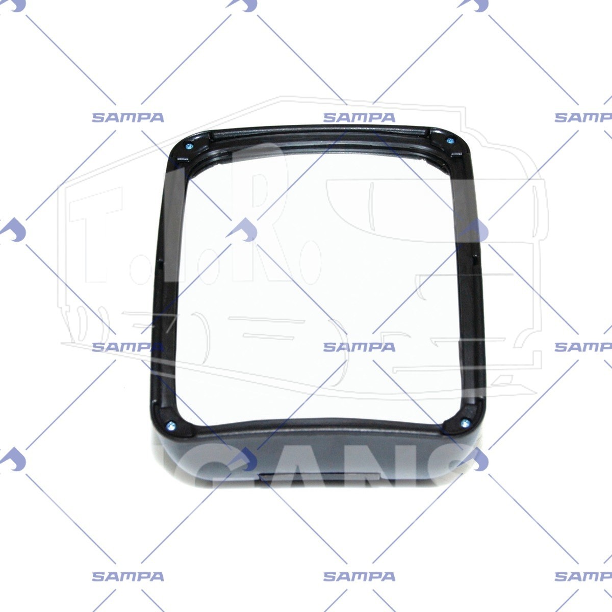 Панорамное зеркало 24V/R=400mm/H=156mm/L=193mm обогреваемое