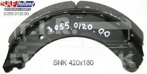 3 055 0120 00, Колодка тормозная 180*420 с накладками — SAF
