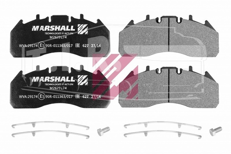 M2629174, Колодки тормозные 250*107*30 — Marshall