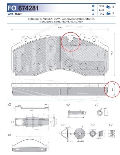 55674281PRO, Колодки тормозные — FOMAR