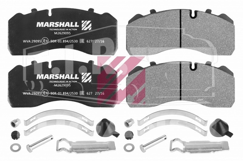 M2629095, Колодки тормозные 210*92*30 — Marshall