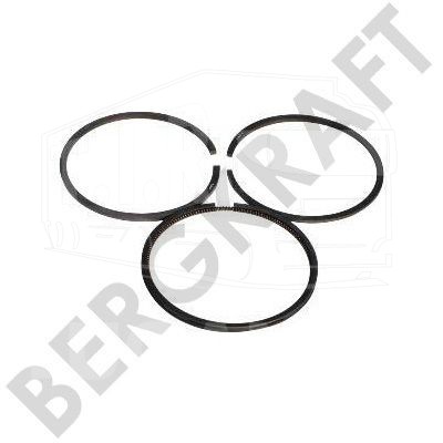 BK1107520AS, Кольца поршневые компрессора D=75.0mm 1.00 (2.38x2.38x3.94mm) — Bergkraft