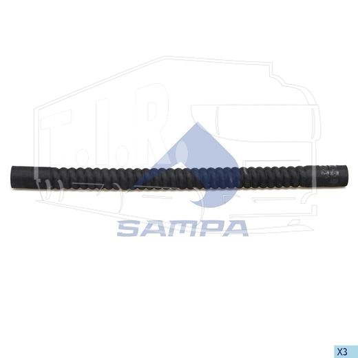 030.421, Патрубок отопителя салона — Sampa