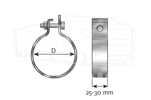 Хомут гофры d113*30*94