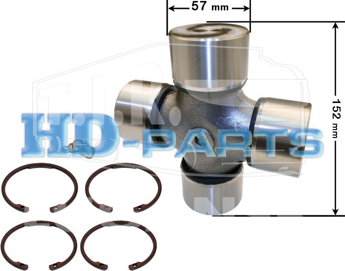 106062, Крестовина кардана 57*152.5mm — HD-parts