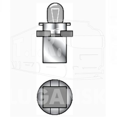 1294365, Лампочка 24v1.2w приборная с цок. — DAF