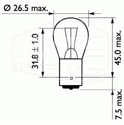 000029066, Лампочка 24v21w одноконт. — Без бренда