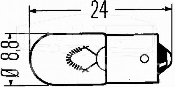 Лампочка 24v2w   T2W
