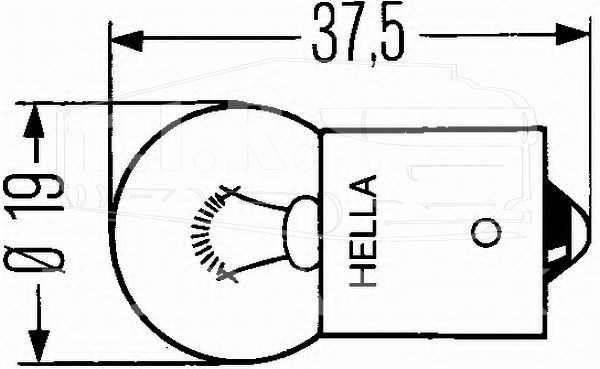 Лампочка 24v10w R10W