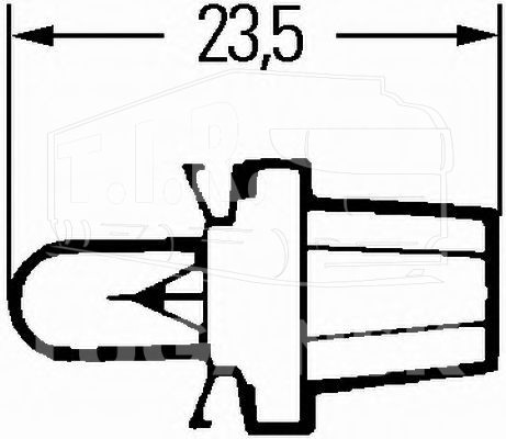 8GA 007 997-071, Лампочка 24v1.2w приборная с цок. — Hella