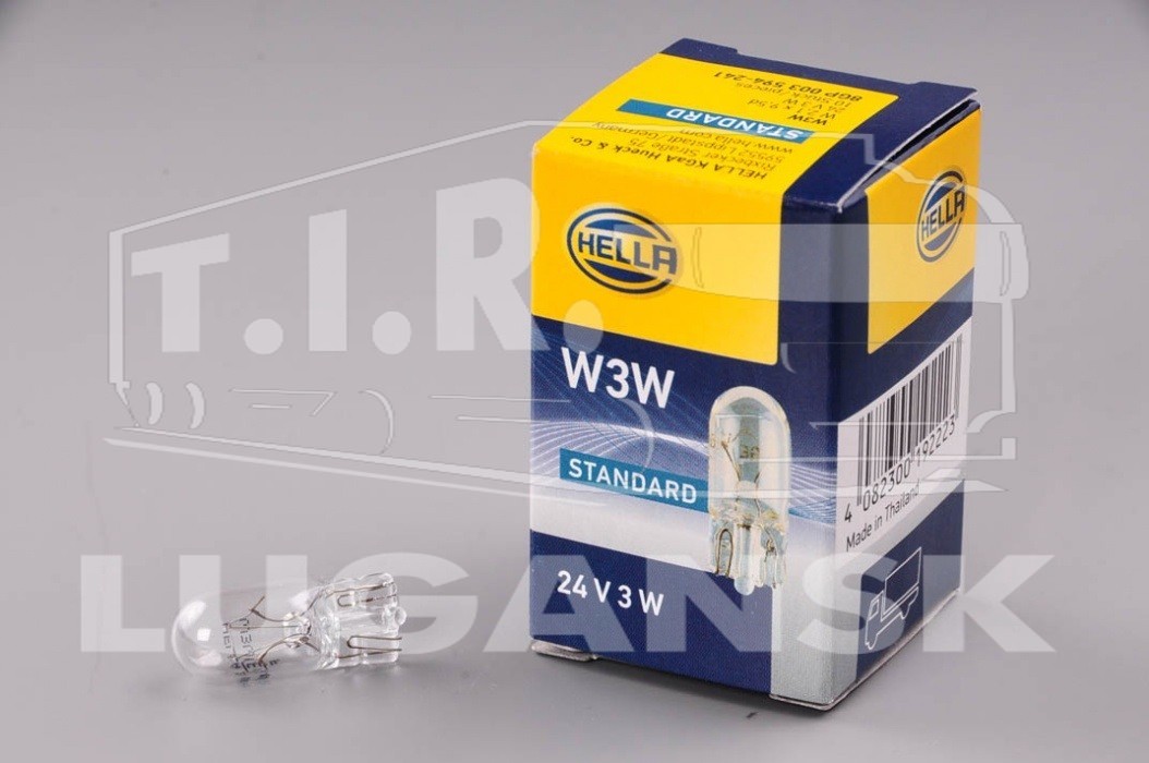 8GP 003 594-241, Лампочка 24v3w б/ц   W3W — Hella