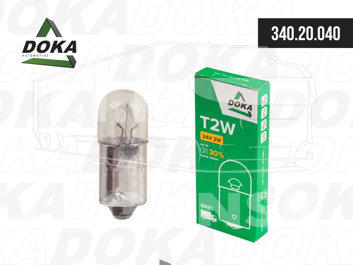 Лампа 24V2W cтояночные огни и внутреннее освещение BA9S (94328)