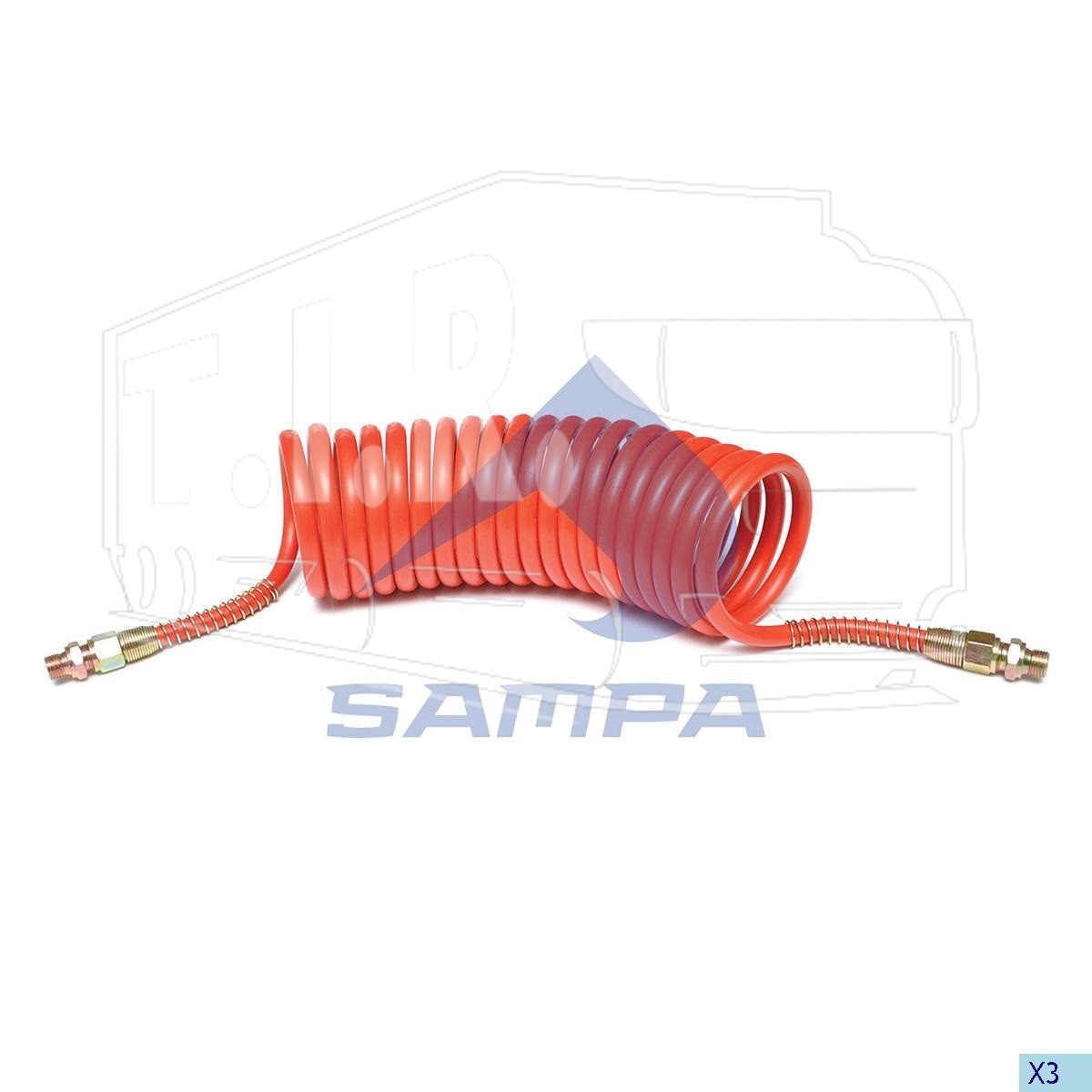 095.179, Шланг воздушный М16/М16 — Sampa