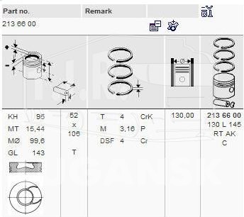 213 66 00, Поршень — Mahle