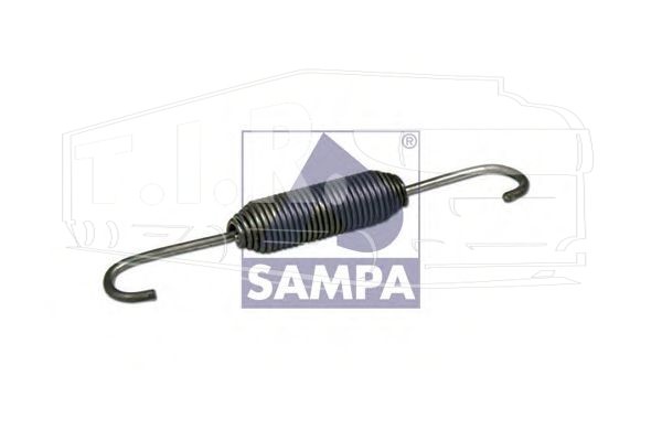 075.050, Пружина колодки 185*22,5*2,5 — Sampa