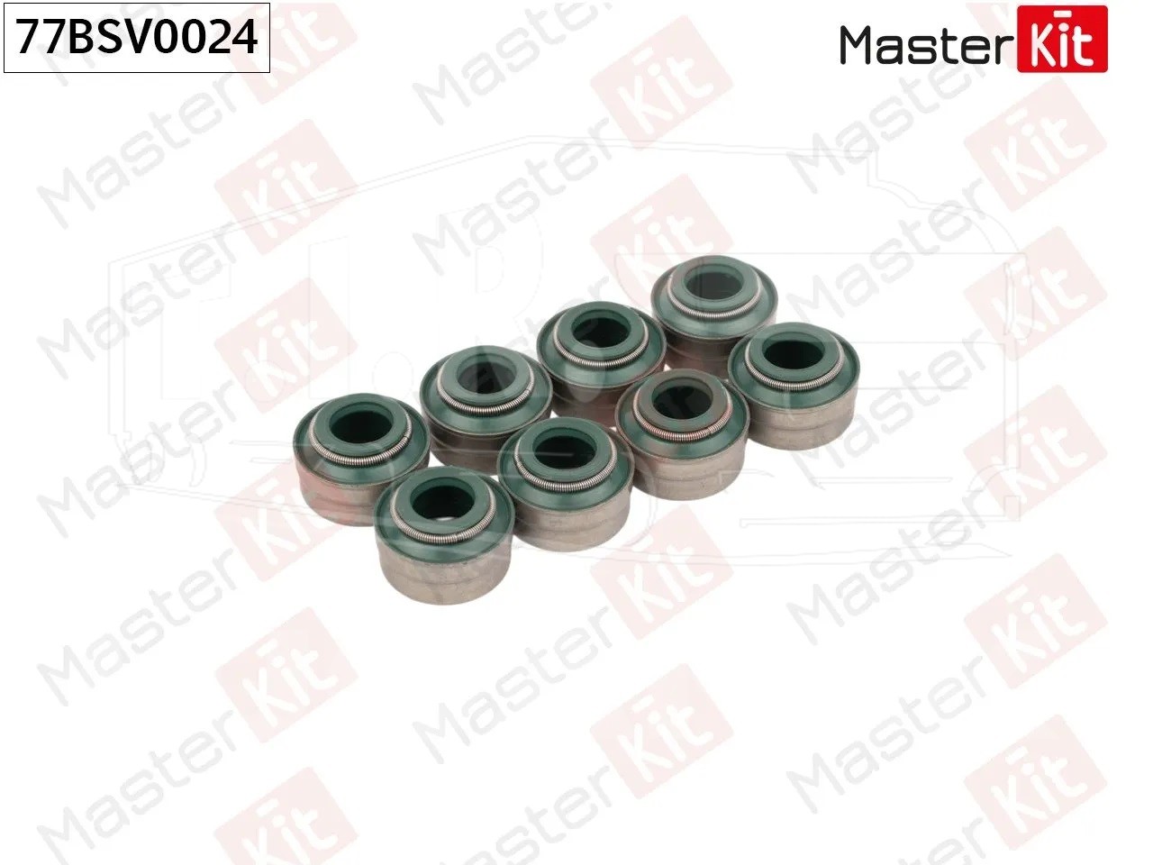77BSV0024, Сальник клапанов к-т (8шт) — MASTERKIT