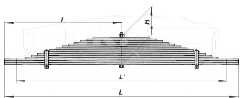 Рессора задняя (15 листов) L=1550мм