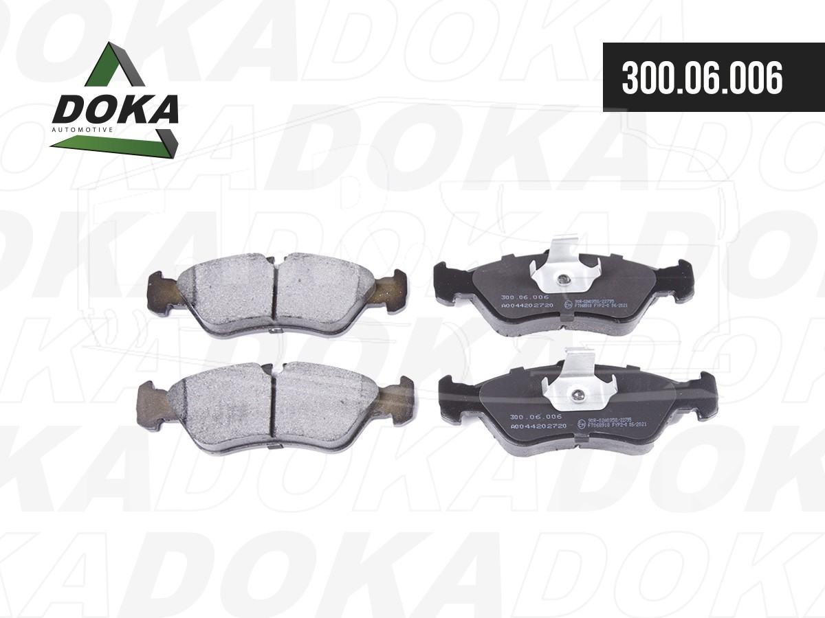 300.06.006, Колодки тормозные дисковые задние 21592/21593/21661 — DOKA