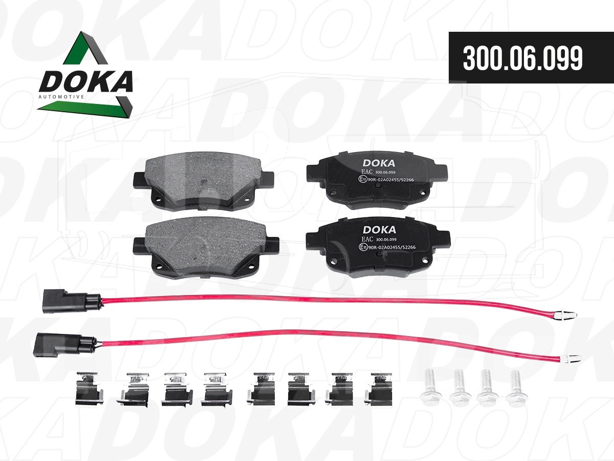 300.06.099, Колодки тормозные задние — DOKA