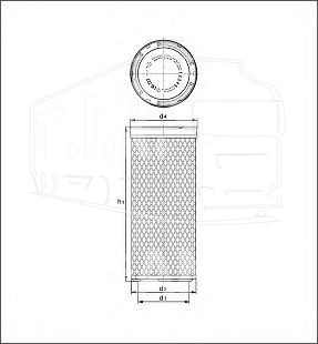 LXS224, Фильтр воздушный вставка — Mahle