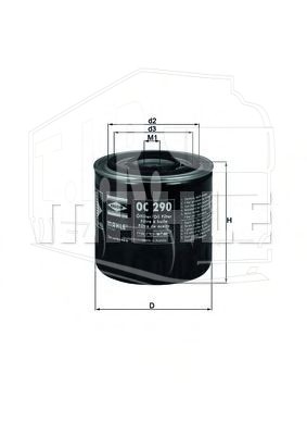 OC290, Фильтр масляный — Mahle
