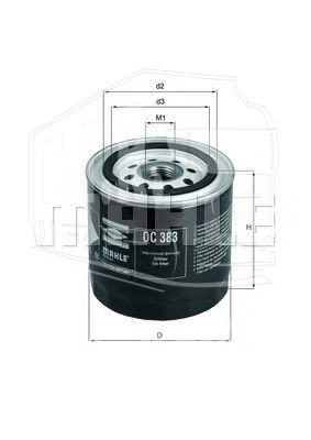 OC383, Фильтр масляный — Mahle