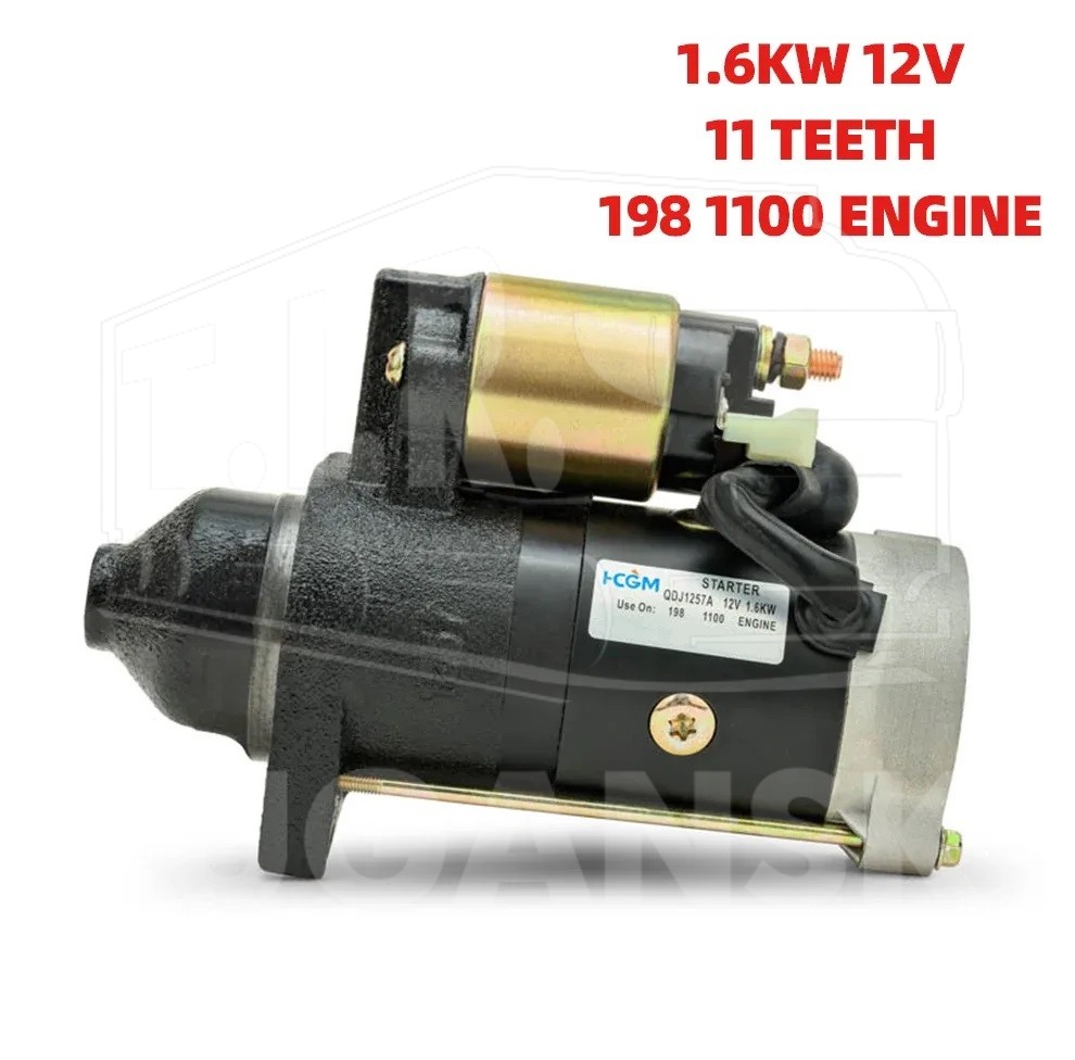 QDJ1257A, Стартер 12v 1.6 kWa T11 (дизельных двиготелей) — CHINA